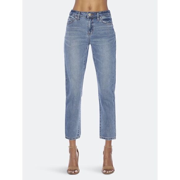 Prosperity Denim Vintage Straight Leg High Rise Crop Jeans in Blue, Size 29 - Picture 2 of 16